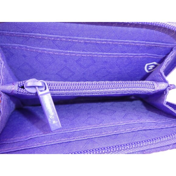 Vera Bradley Wild Roses RFID Small Zip-Around Cotton Wallet NWT - Picture 9 of 10